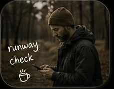 A founder checking runway late at night